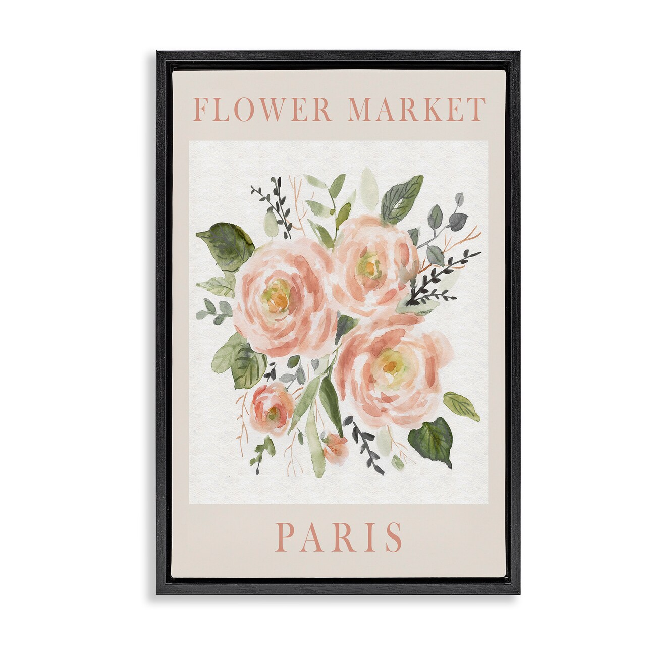 Stupell Industries Pastel Paris Flower Market Floating Frame By Carol Robinson